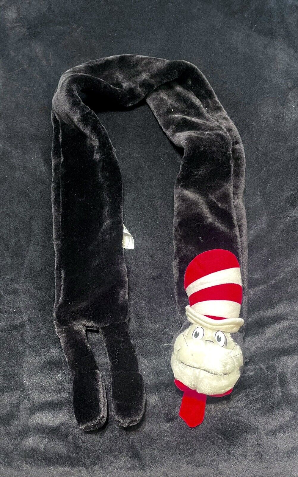 Vtg 1997 Dr Seuss Cat In The Hat Movie Black Scarf 49” RARE Costume Accessory 
