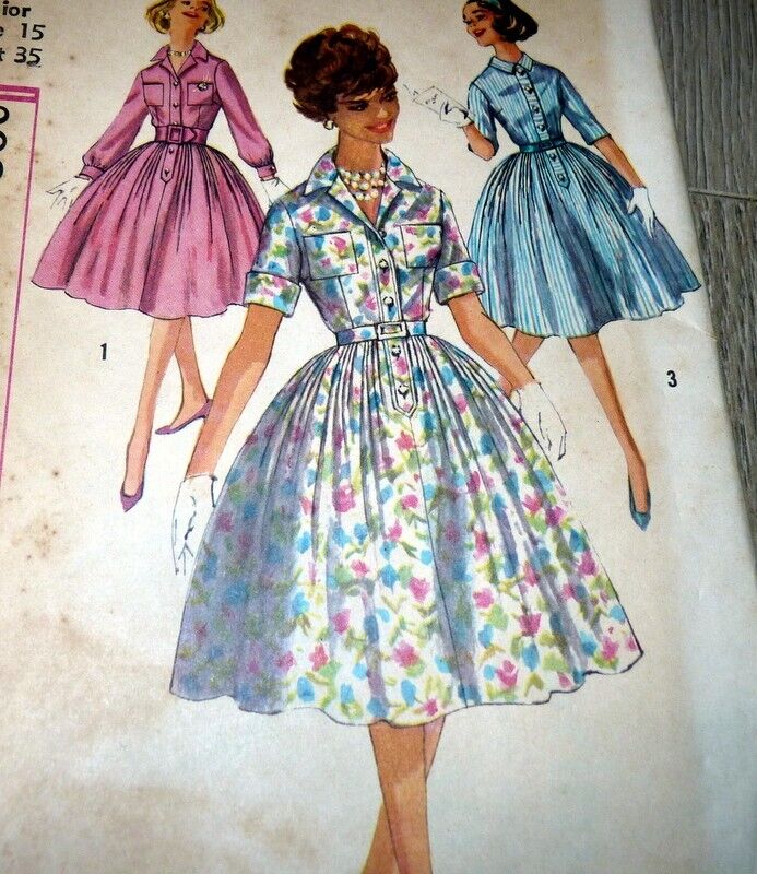 *LOVELY VTG 1960s DRESS Sewing Pattern 15/35