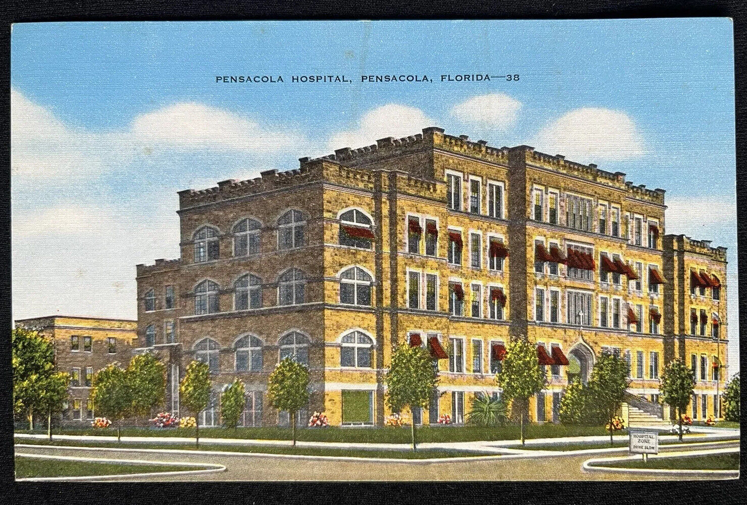 Pensacola Hospital Florida Vintage FL Postcard c1930