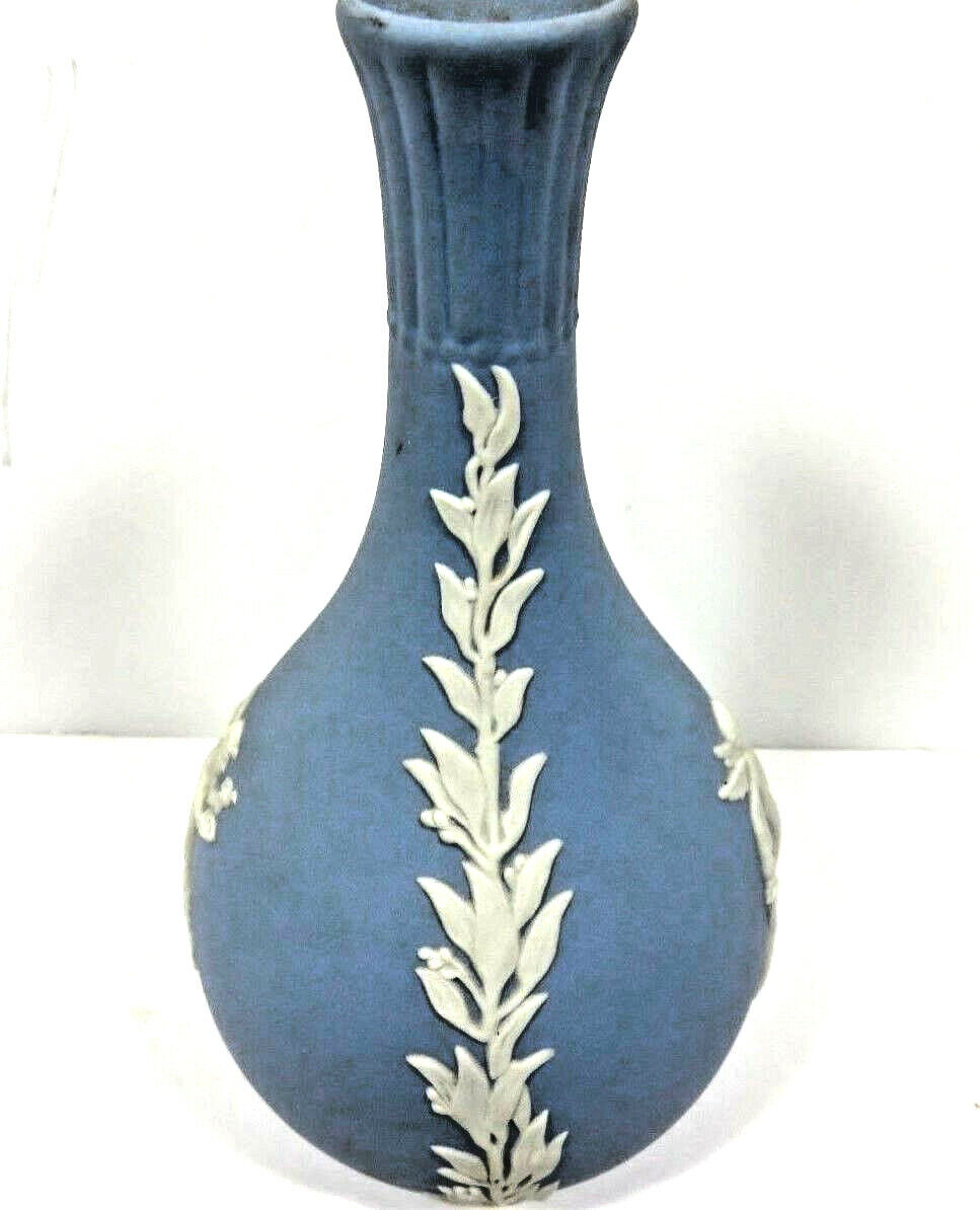  Wedgwood Jasperware Blue Bud Vase