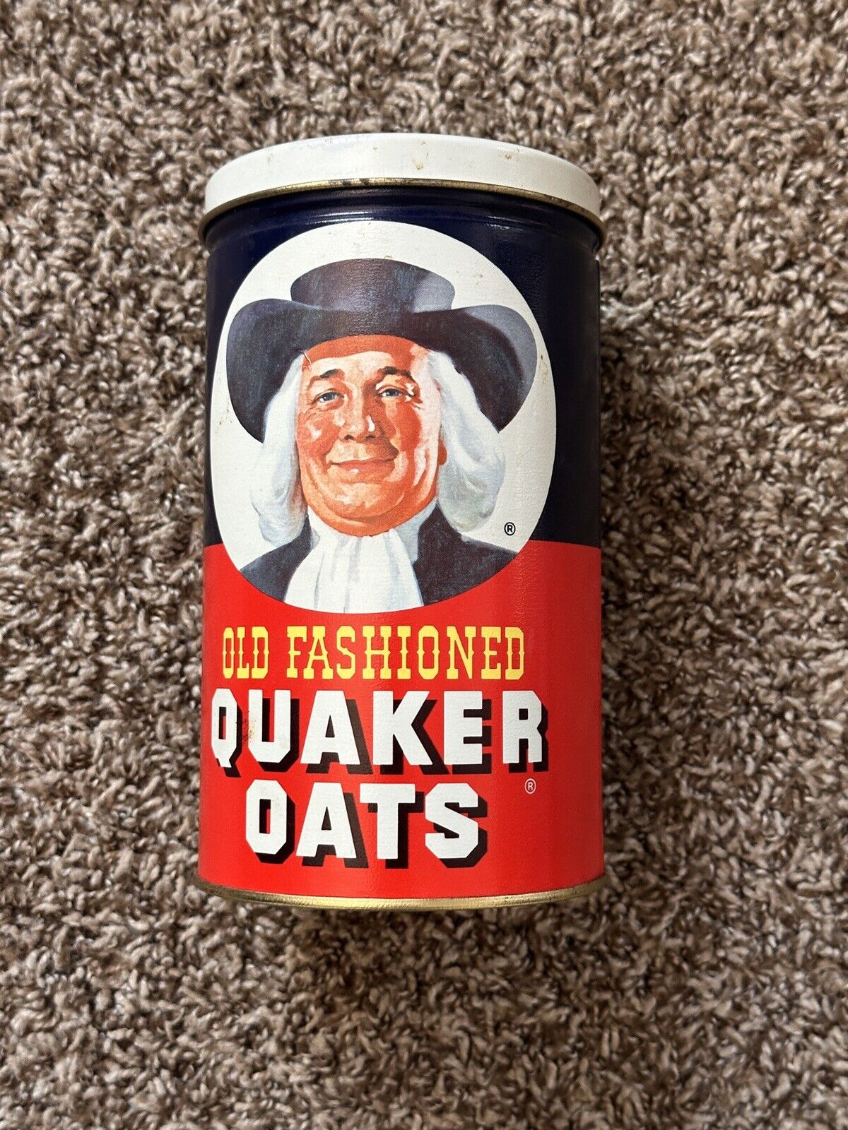 Vintage 1982 Old Fashioned Quaker Oats Tin Can Collector\'s Limited Edition