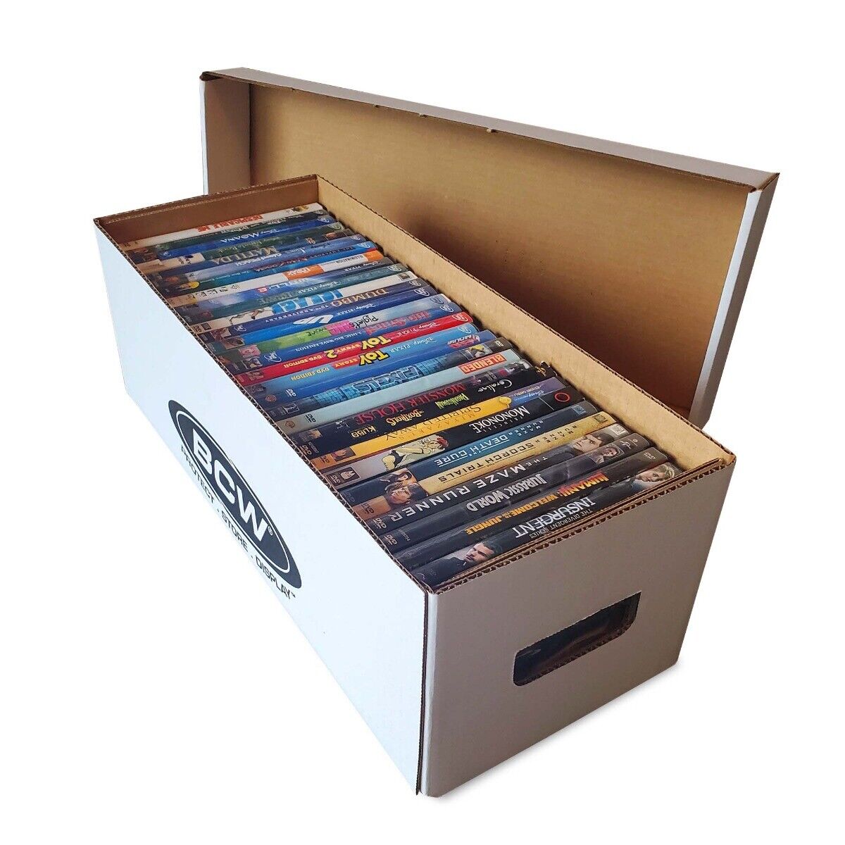 LOT OF 10 Boxes - DVD Manga Video Game Media Stackable BCW Cardboard Storage Box