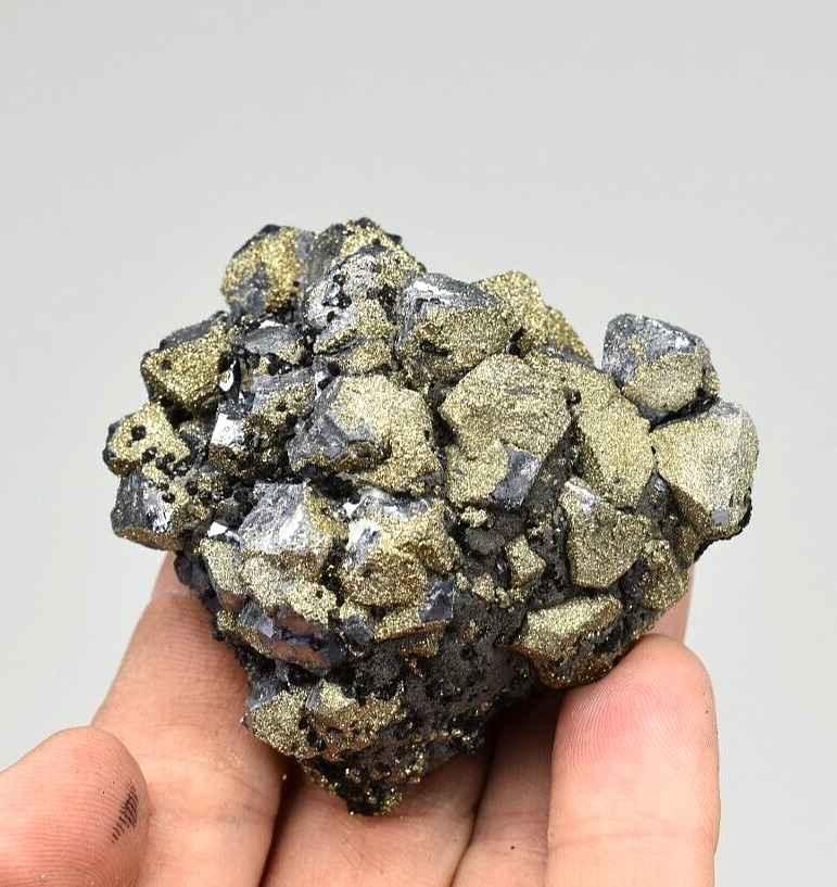 Galena with Pyrite and Sphalerite - Buick Mine, Iron Co., Missouri