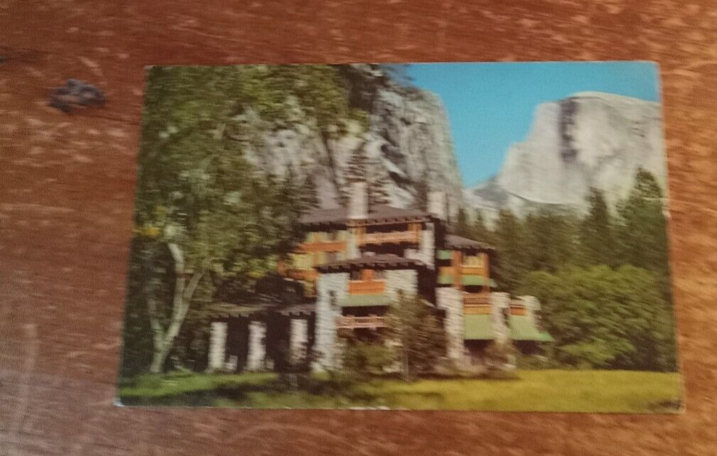 Yosemite national park CA Ahwahnee hotel Post Mark Fish Camp 1964 Postcard A 2