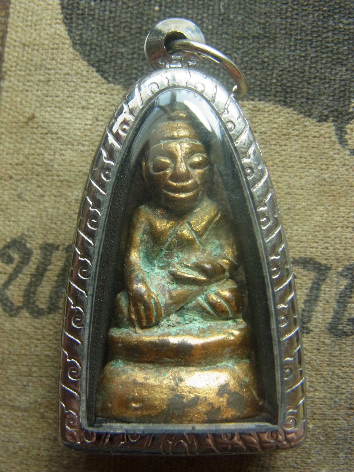  Phra Chai L P Eiam ,Wat Nang ,year 2463, Buddha, stainless steel case  rare