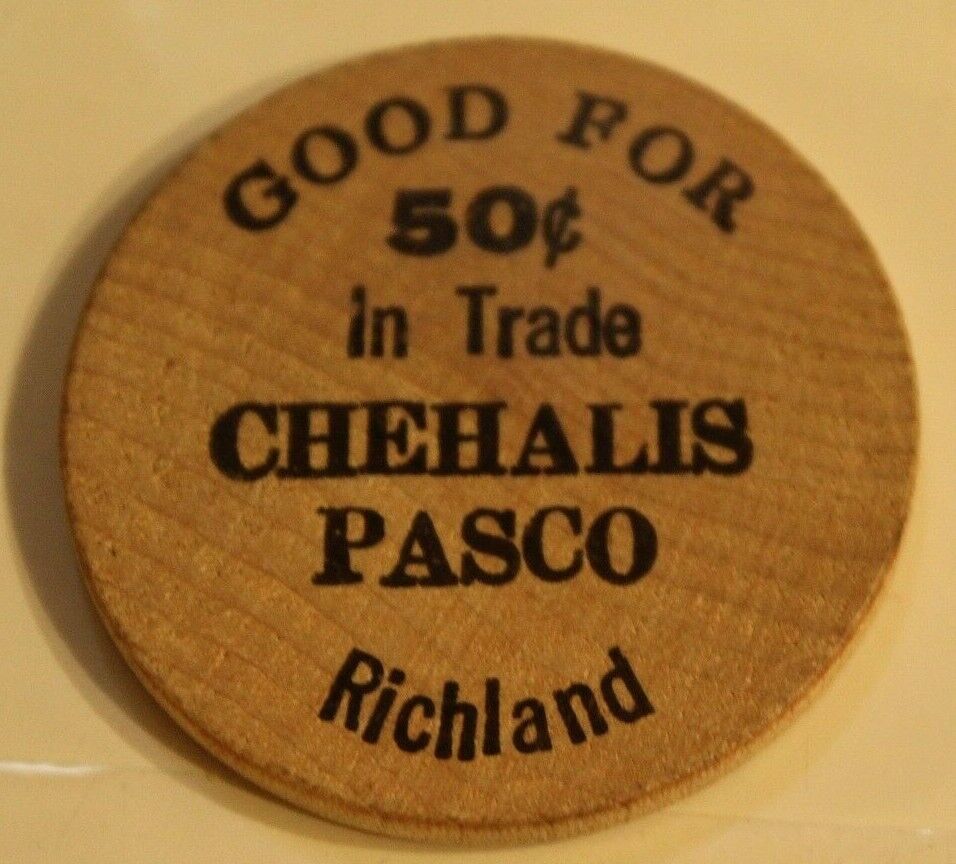 Vintage Chehalis Pasco Wooden Nickel Richland Washington