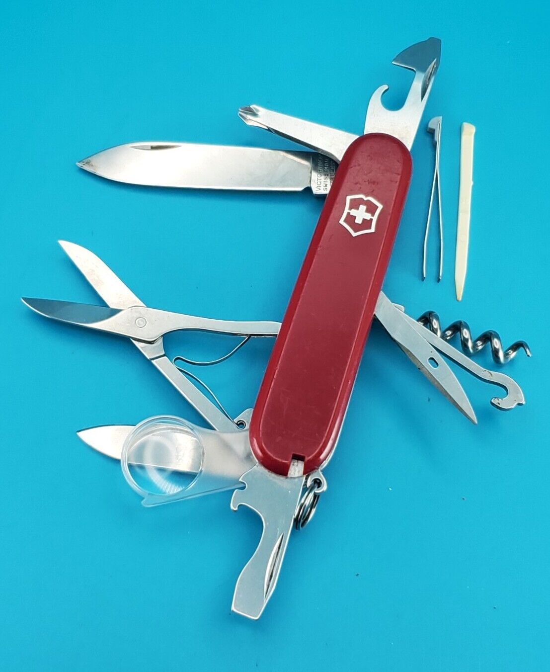 Victorinox Explorer Red Swiss Army Knife w/ Magnifying Glass