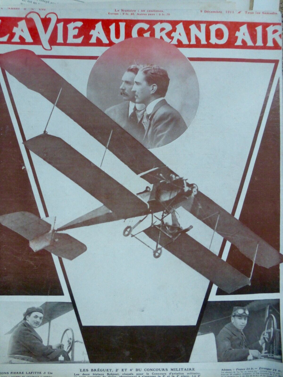 1911 1924 Aviation Aviator Breguet Aeroplane 5 Newspapers Antique