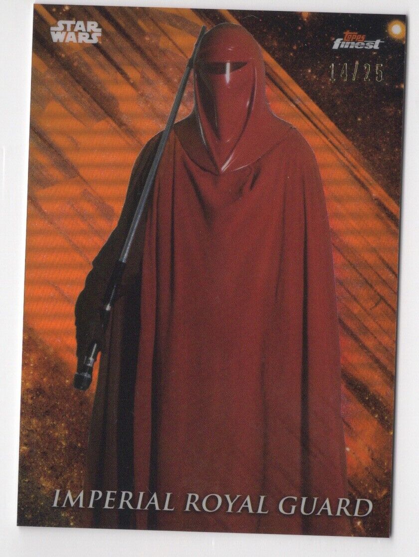 Imperial Royal Guard 2018 Topps Star Wars Finest Orange Refractor Card #49 /25