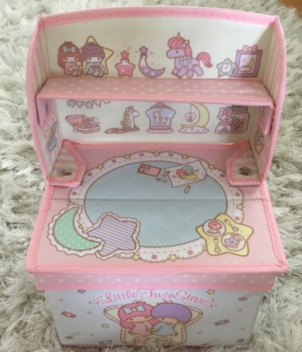 Little Twin Stars storage box with shelf hello kitty Sanrio Unused