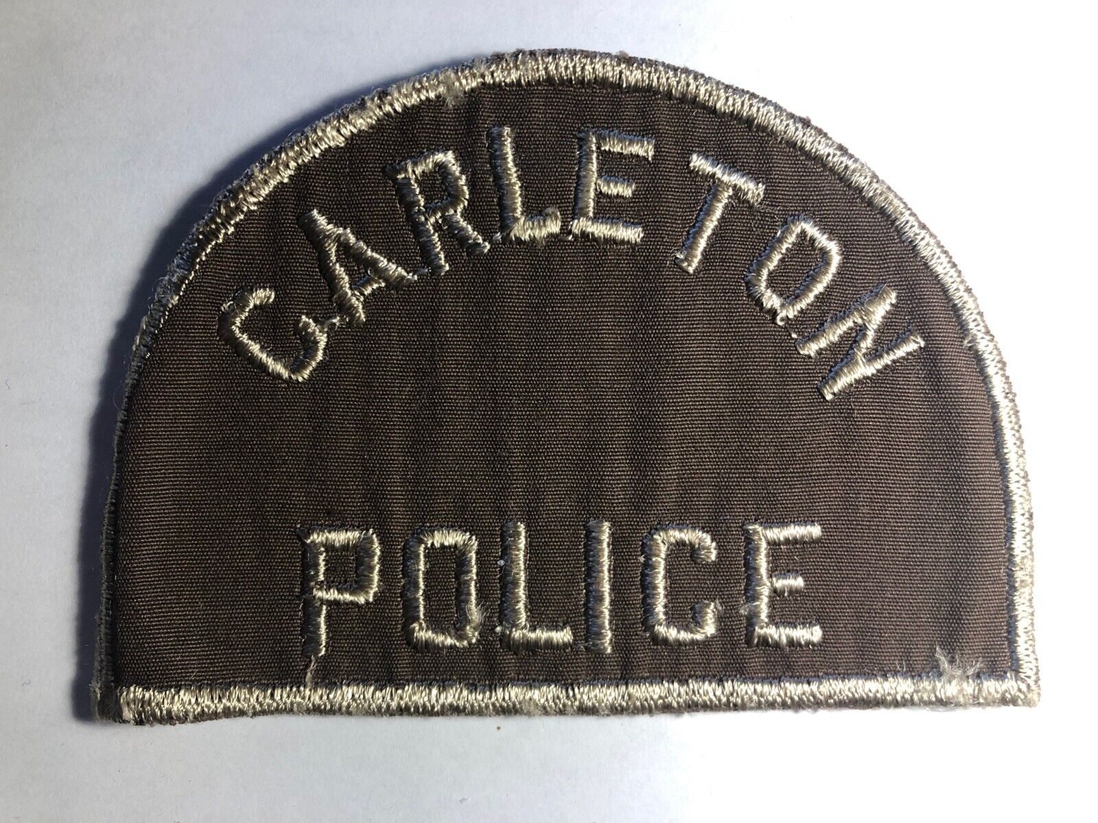 Carleton Michigan Police Patch ~ Vintage ~ RARE