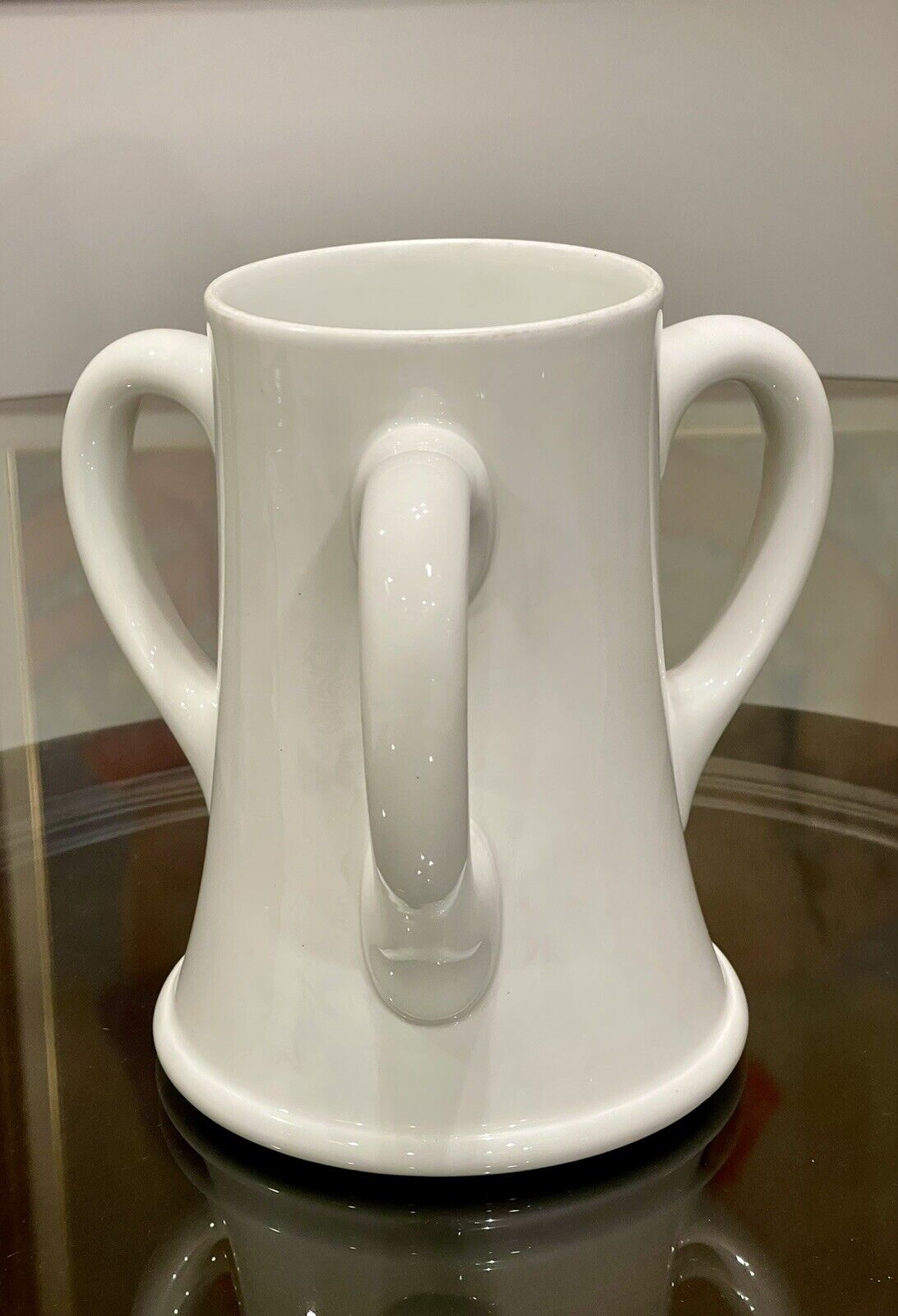 J.P.L France Large White Porcelain Loving Cup