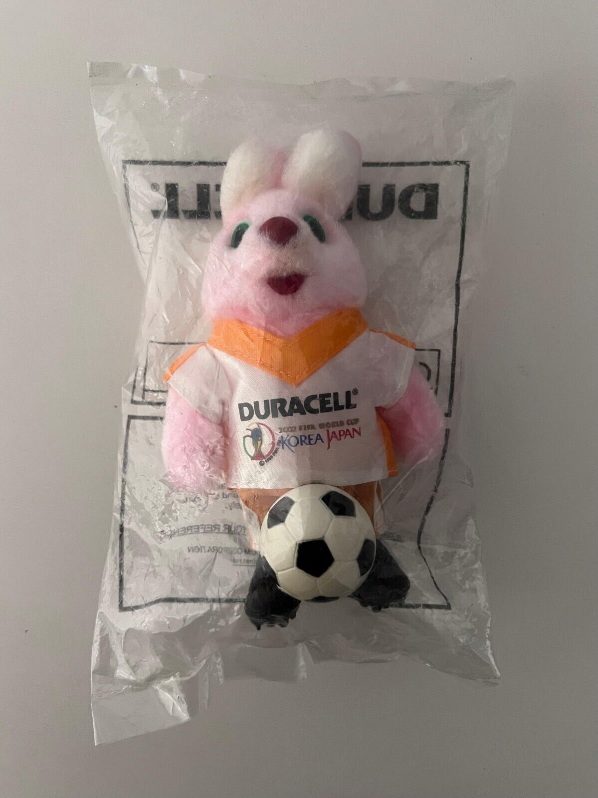 2x Rare Bunny Rabbit Pink Mascot DURACELL Korea Japan 2002 FIFA World Cup