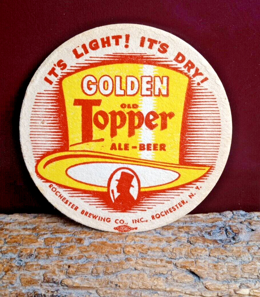 Late 40s Golden Old Topper Beer Coaster #726