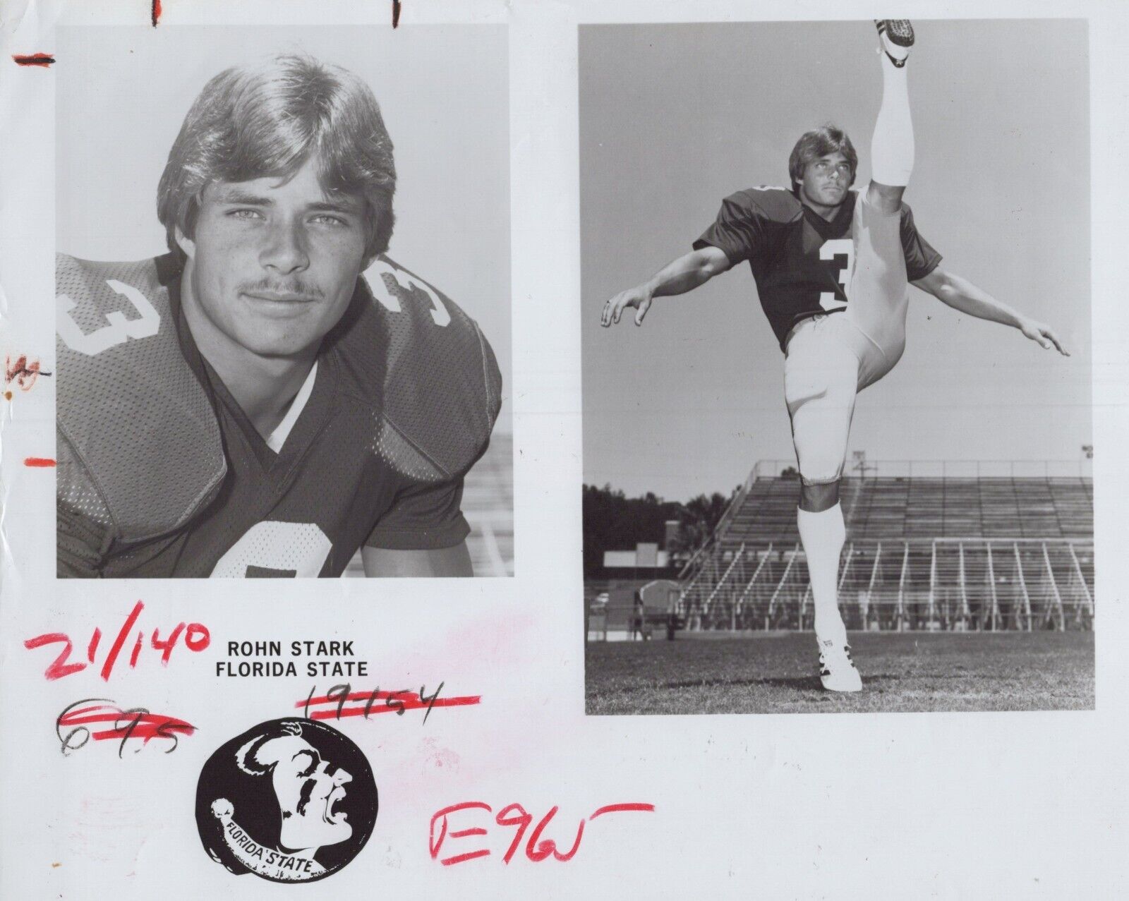 Rohn Stark - Football Player - Florida State (1978) ❤ Original Press Photo K 365