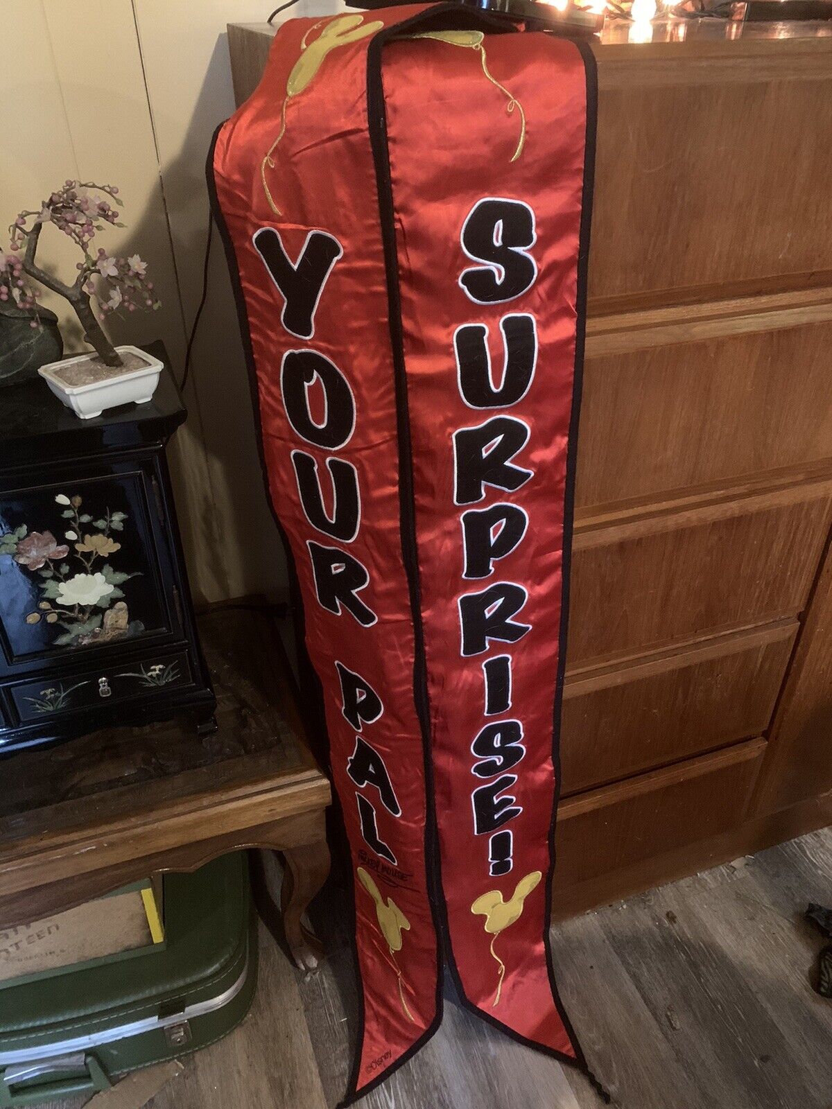 Large Satin Mickey Mouse Surprise Banner