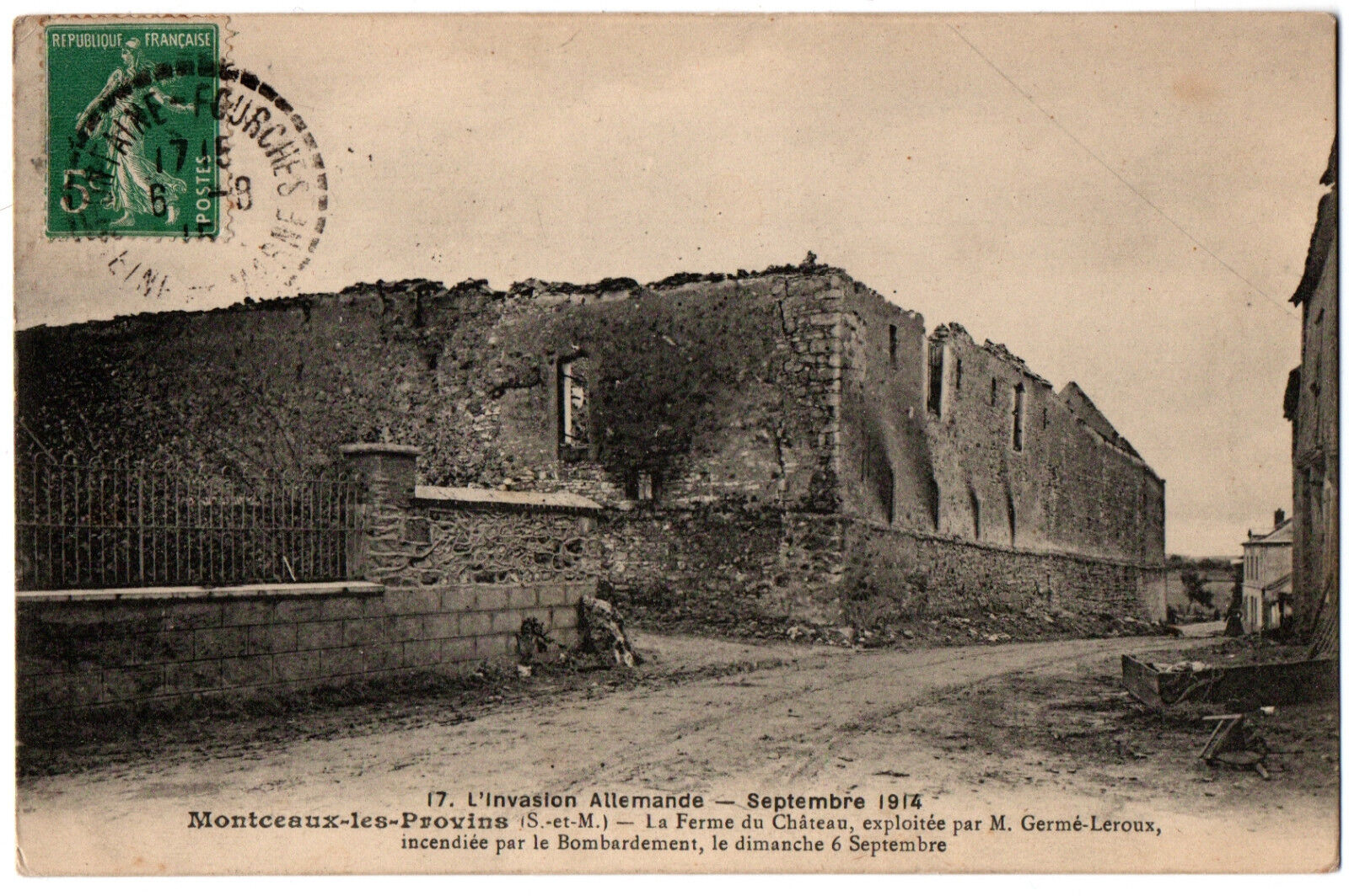 CPA 77 - MONTCEAUX LES PROVINS (Seine et Marne) - 17. 1914 Ferme du Château