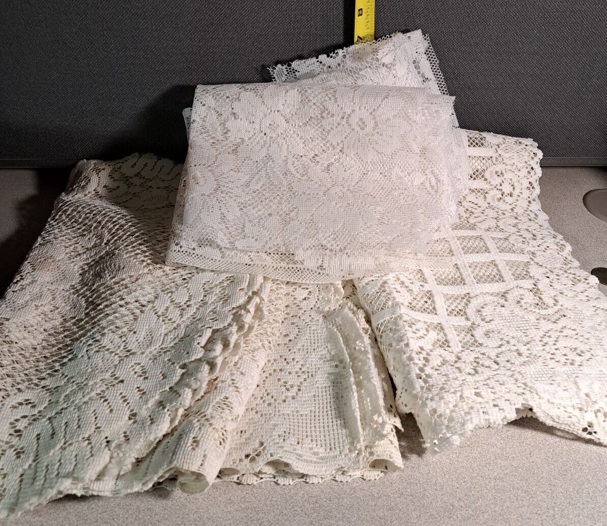 Vintage Embroidery & Lace Lot Runners #2454L16