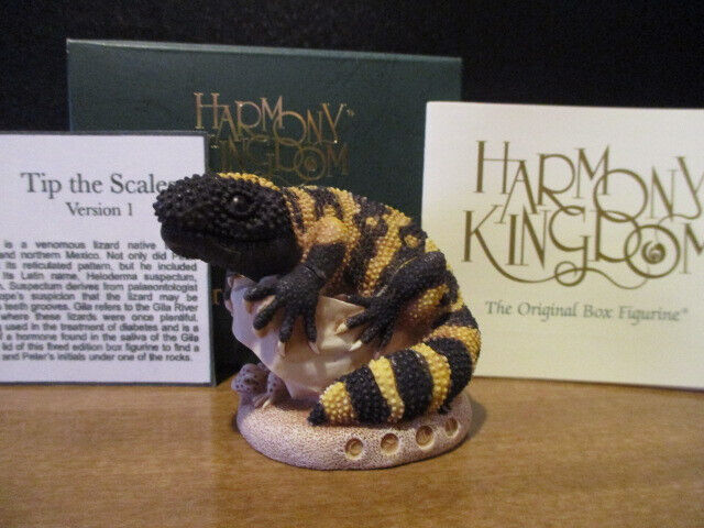 Harmony Kingdom Tip the Scales V1 Gila Monster UK Made Box Figurine LE 300 RARE