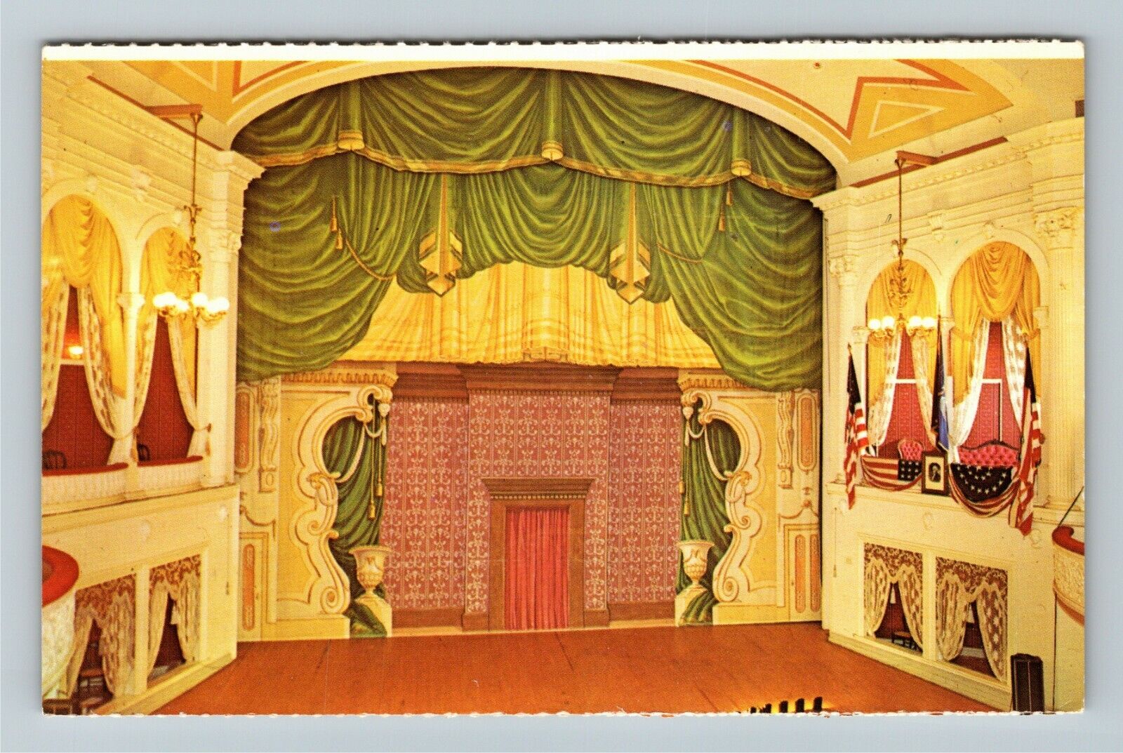 Washington DC-Stage at Ford\'s Theater Restored to Original 1865 Vintage Postcard