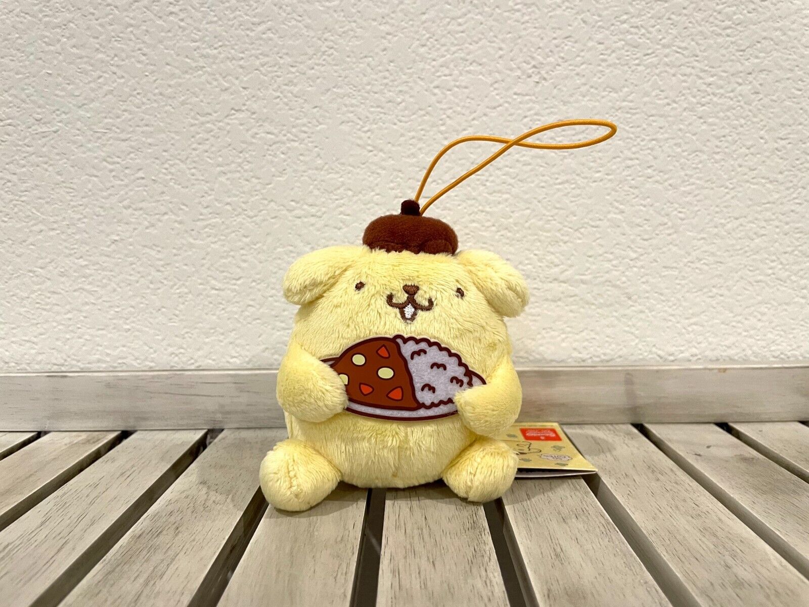 NEW Sanrio Pompompurin Snack Time Curry Soft Mini Keychain Plush - Japan