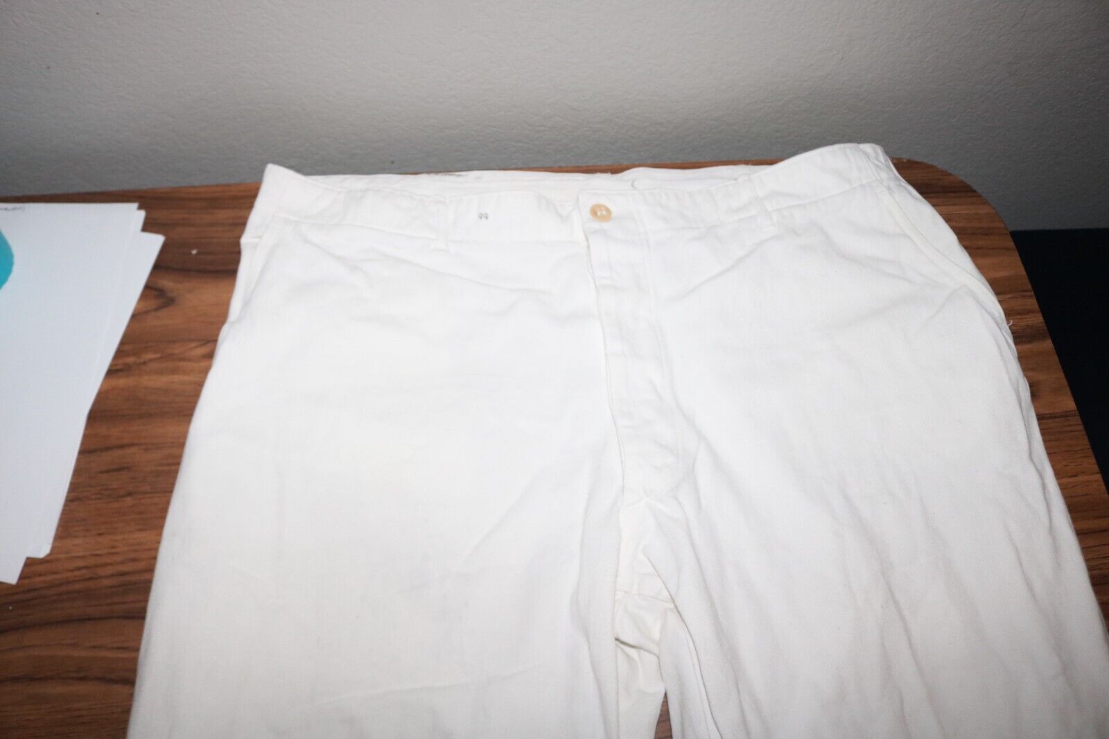 RARE WWII US Army white cook uniform pants sz XL 44x30  excellent condition