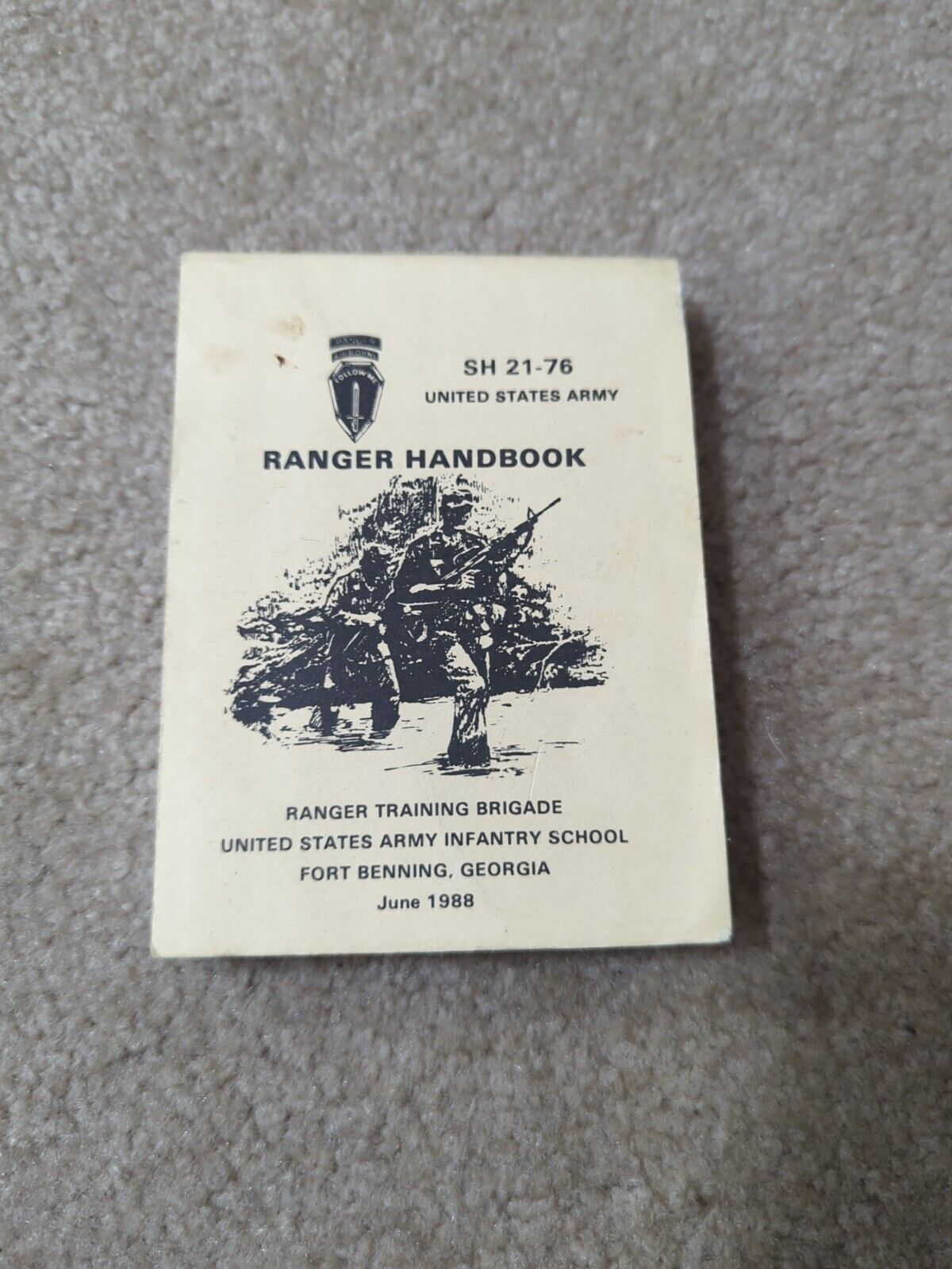 Vintage 1988 Ranger Handbook SH 21-76 June 1988 Airborne USGI EUC 