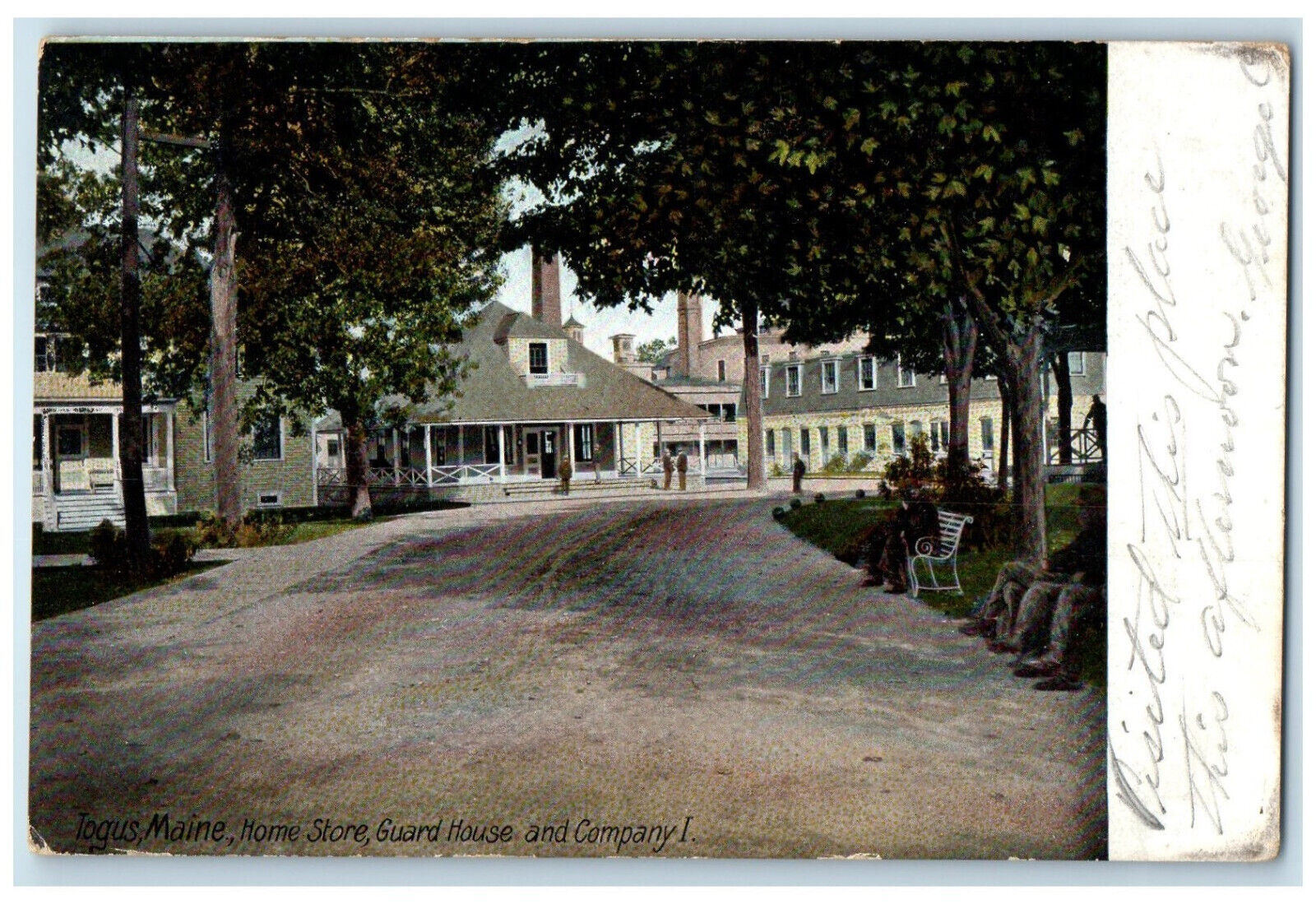 1907 Home Store Guard House and Company I Togus Maine ME Antique Postcard