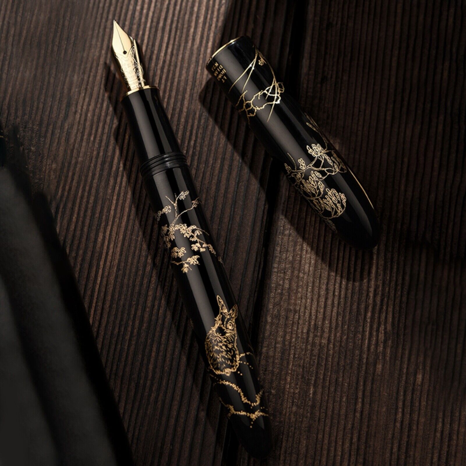 New Hongdian N23 Fountain Pen Rbbit Year Metal Pen EF/ Blade M Nib Converter Pen