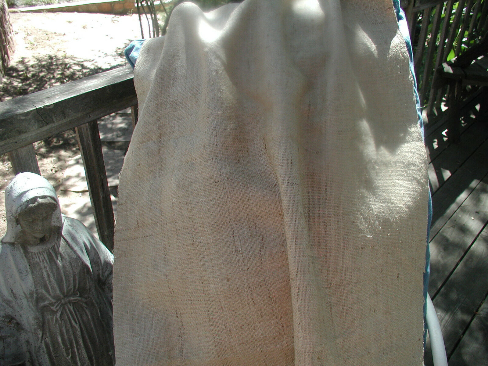 Beautiful Silk Linen Woven Fabric  High End Natural Jeanne D\'arc Living Look 