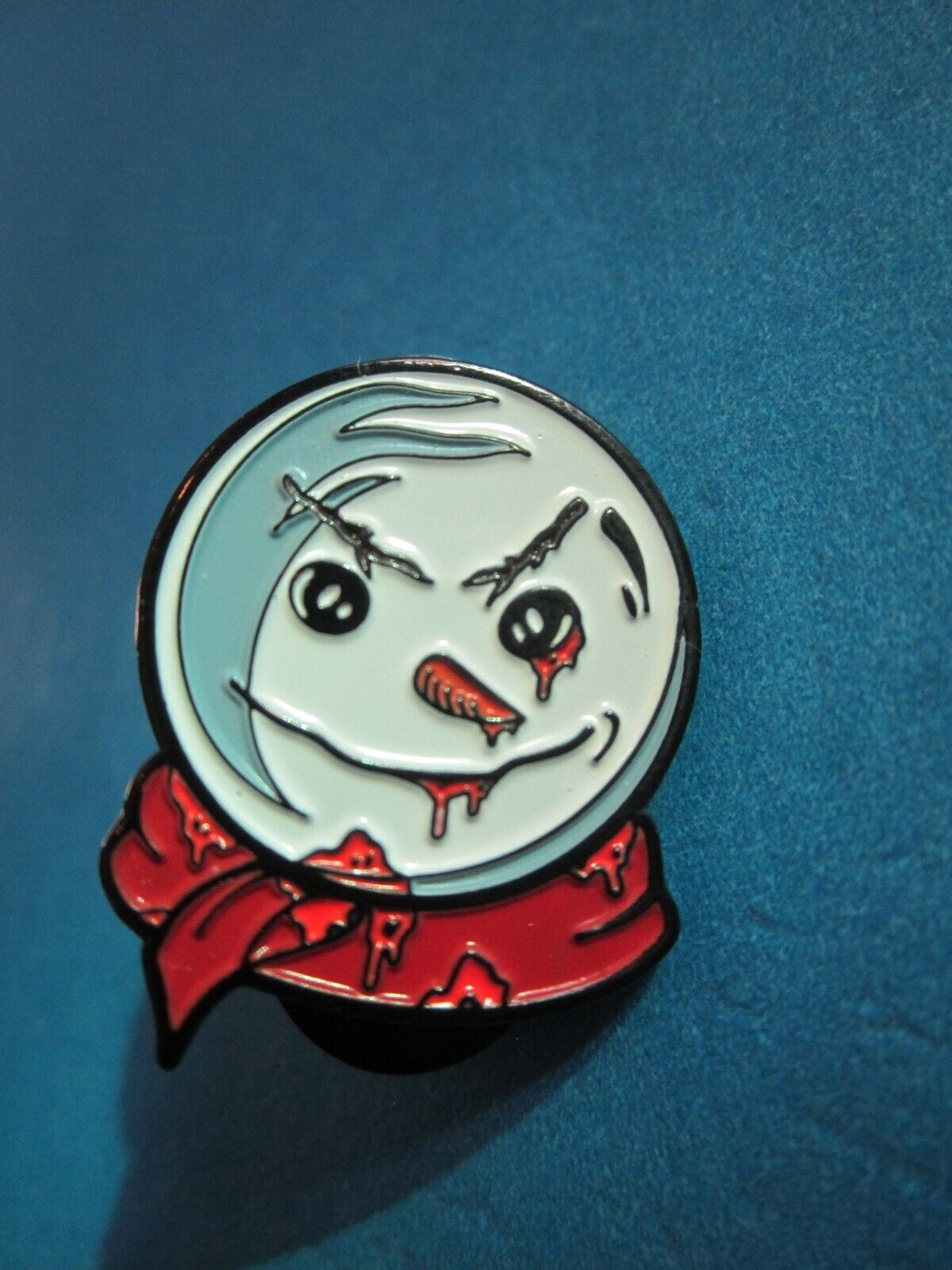 Jack Frost Snowman Enamel Pin Ratknife Horror Collectible