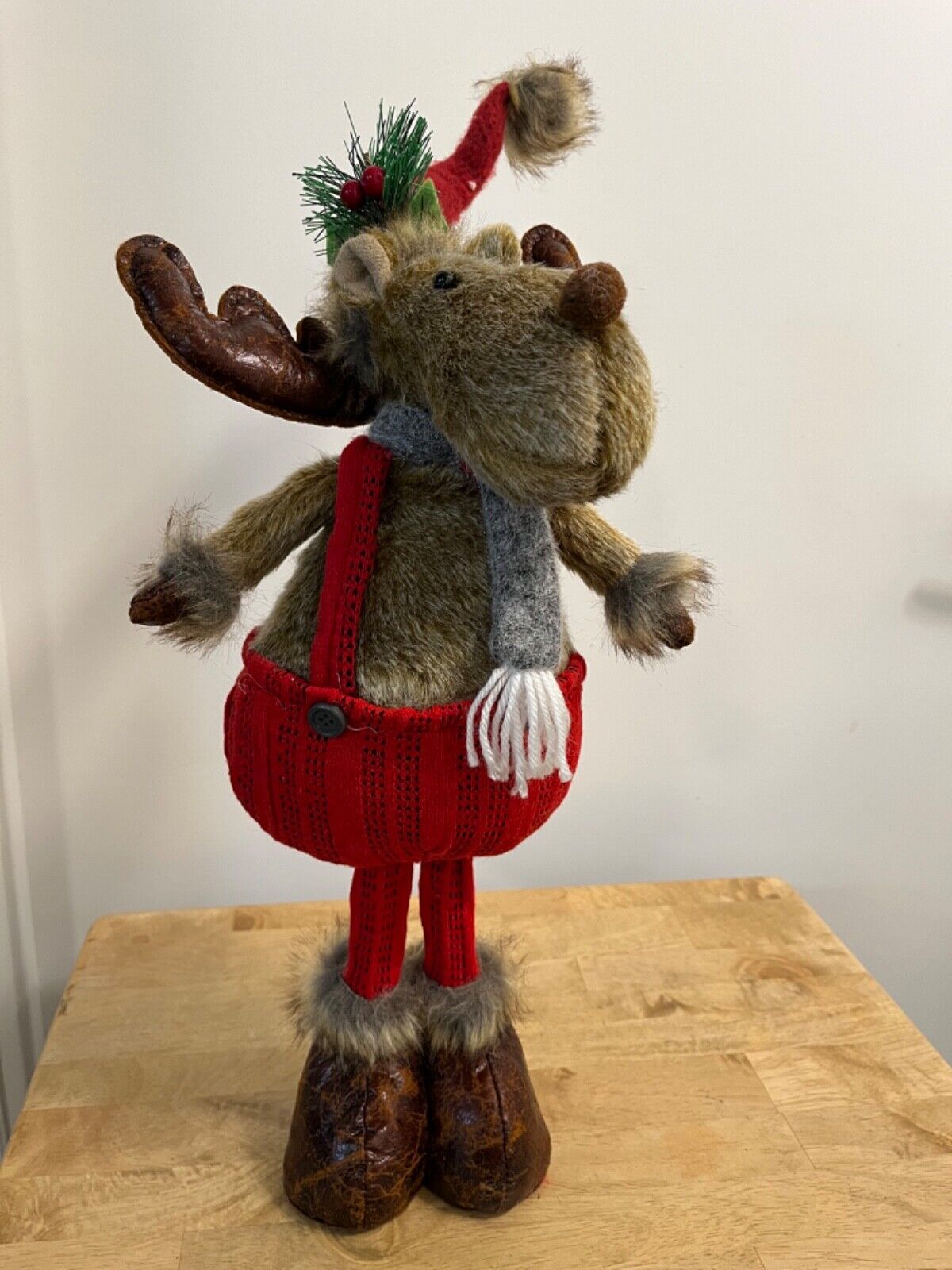 Stuffed Fabric Christmas Moose 18 \