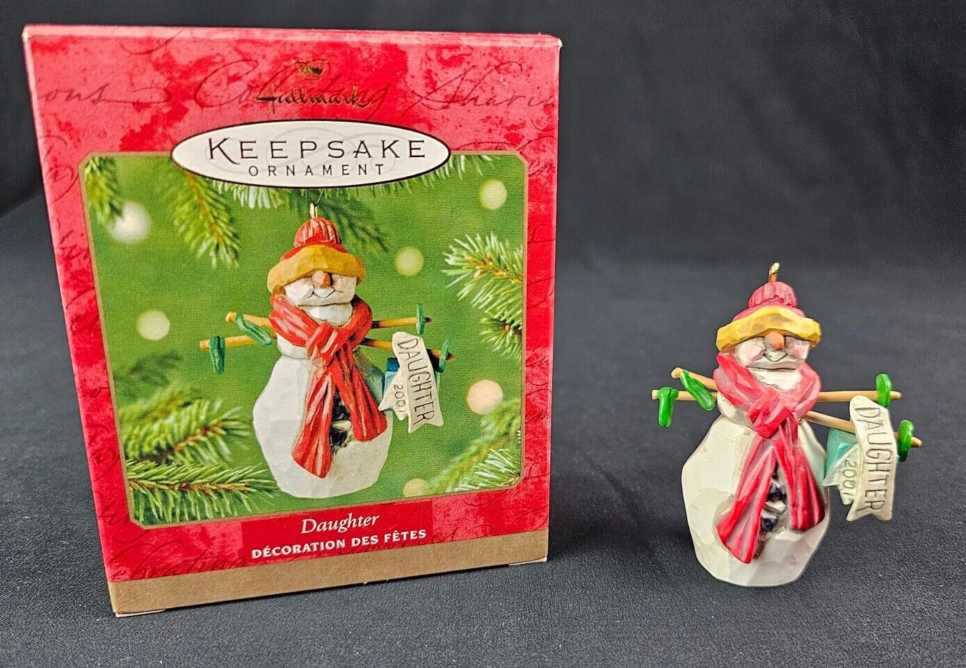 Hallmark Keepsake Christmas Ornament 2001 Daughter Snowman Vintage  NEW IN BOX