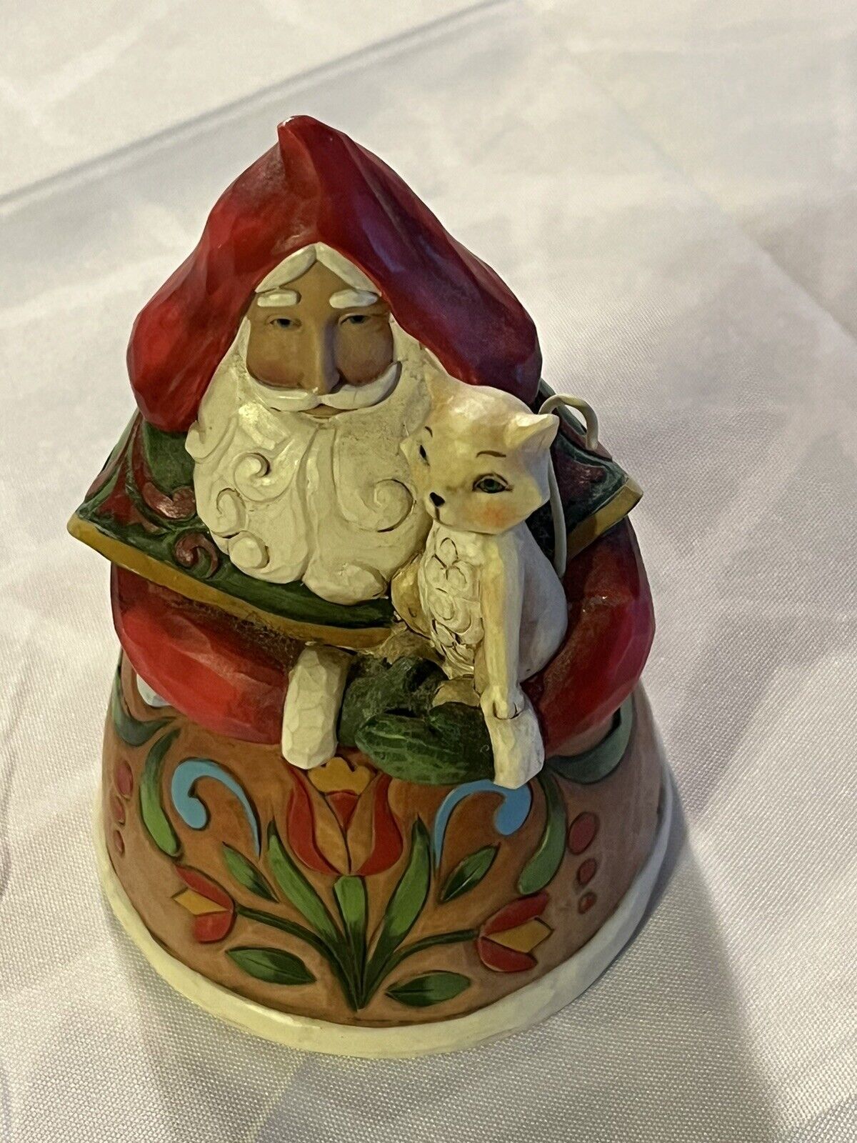 Jim Shore Purrfect Christmas Figurine Santa with Cat Heartwood Creek 4022911
