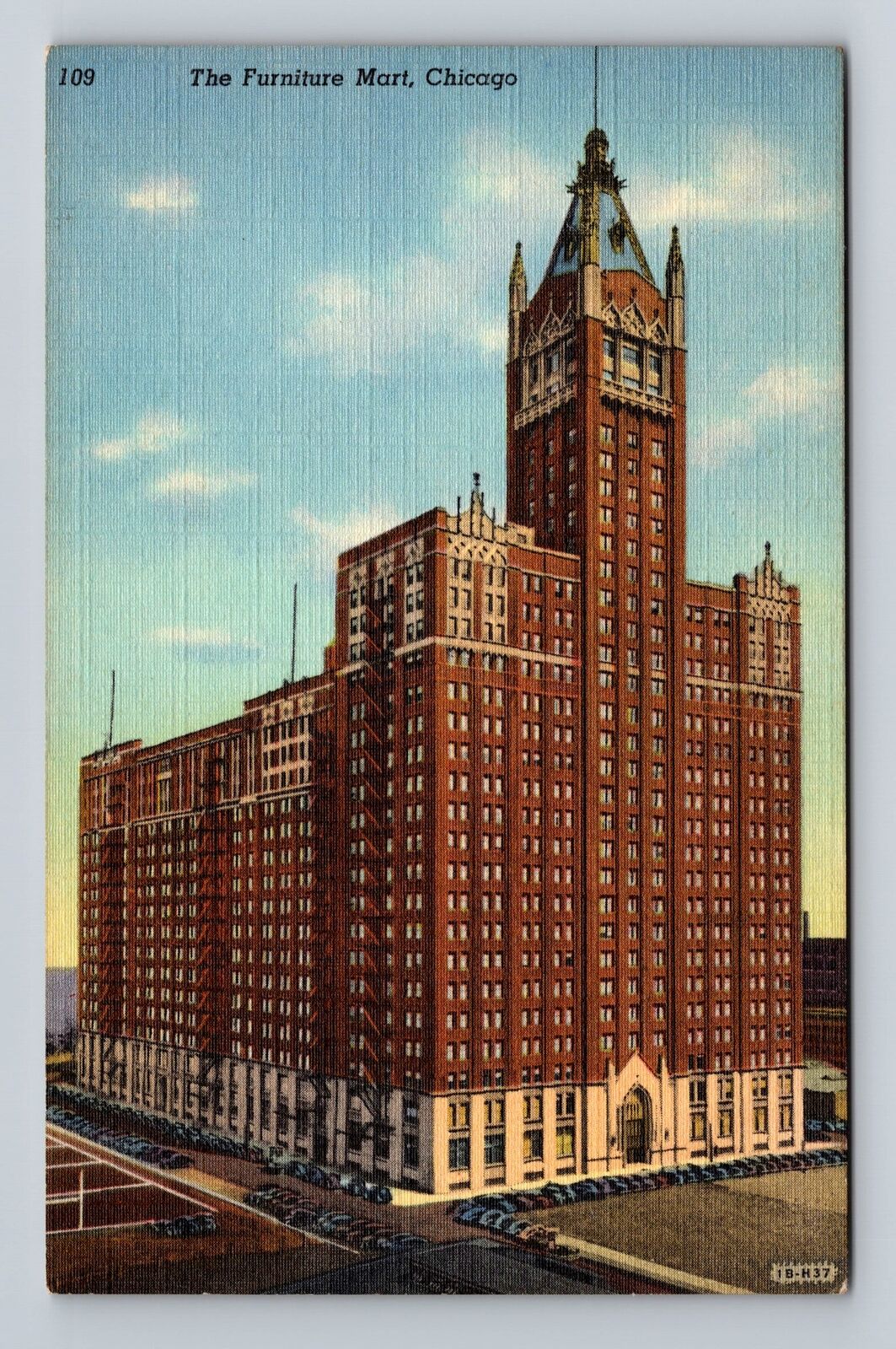 Chicago IL-Illinois, The Furniture Mart, Antique Souvenir, Vintage Postcard