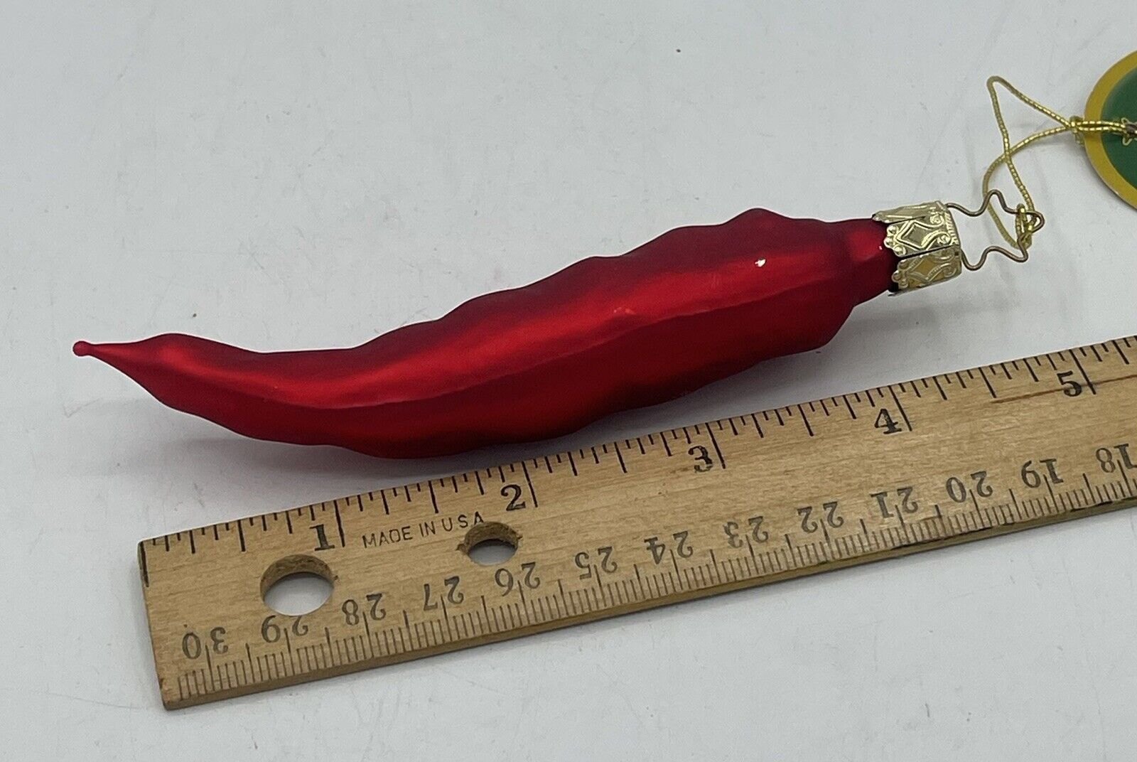 Red Pepper Glass Christmas Ornament Inge Glass Made in Germany Vintage