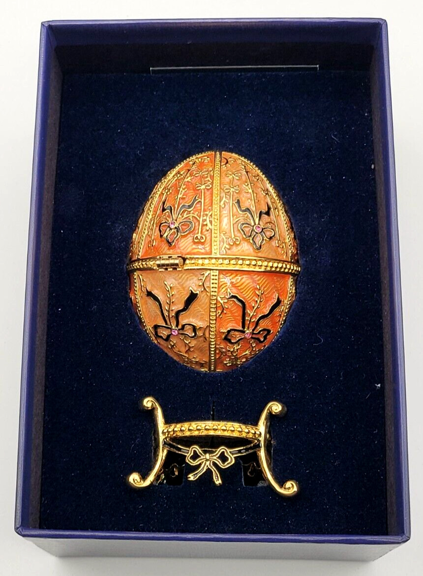 JOAN RIVERS IMPERIAL TREASURES EGG KEEPSAKE BOX & NECKLACE 2008 LIMITED ED CORAL