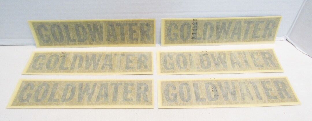 BARRY GOLDWATER LOT OF 6 CAMPAIGN DECALS by DRI-MARK VINTAGE UNUSED c. 1964