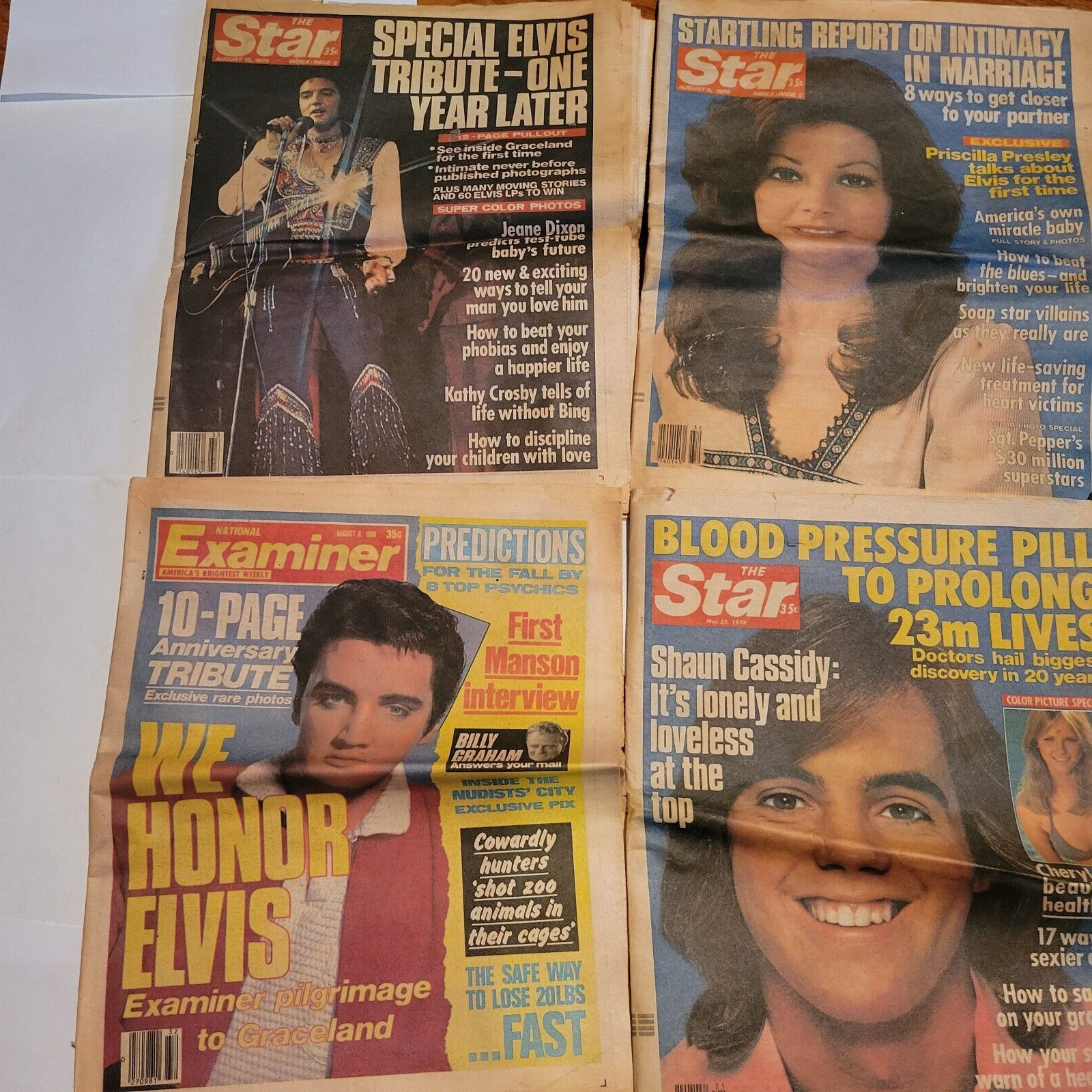 Vintage 1978 National Examiner magazine paper ELVIS & 3 The Star magazines 1978