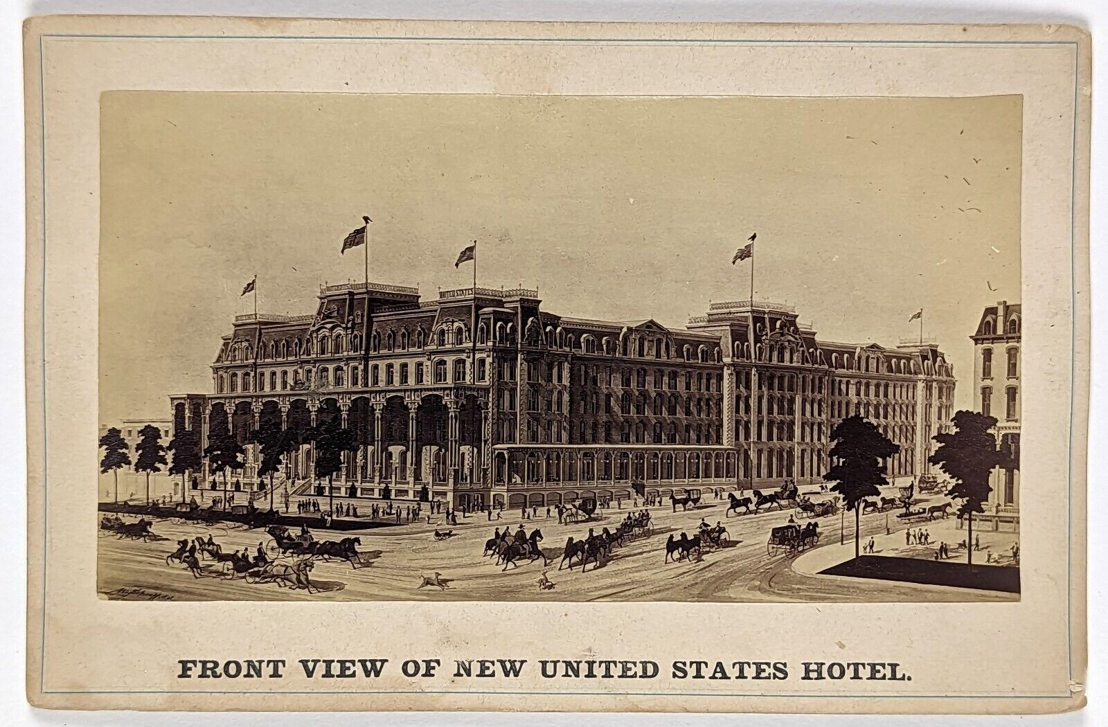 Saratoga Springs New York United States Hotel Antique Photograph Advertisement