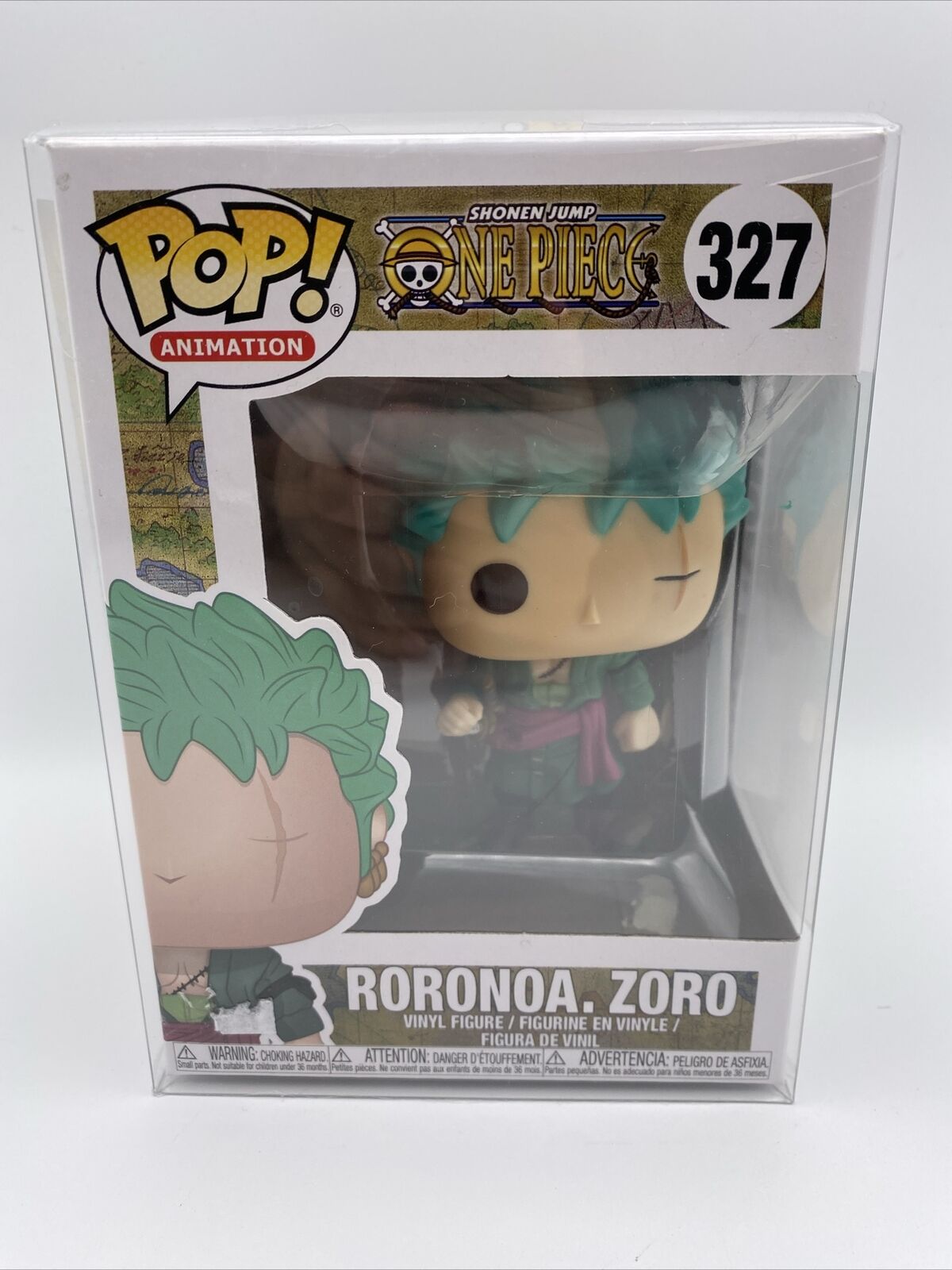 Funko Pop One Piece: Roronoa Zoro #327 DAMAGED BOX/POP - MISSING SWORD