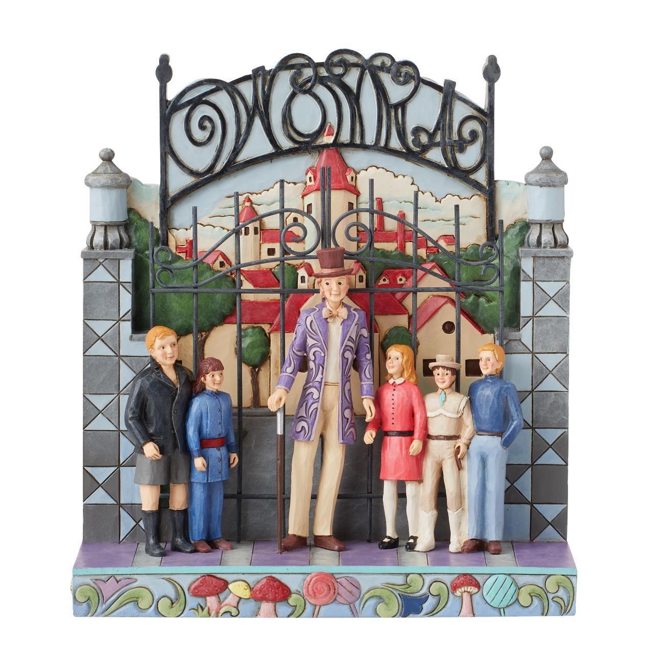 Jim Shore Willy Wonka Willy Wonka with Children By Gate Figurine 6013721