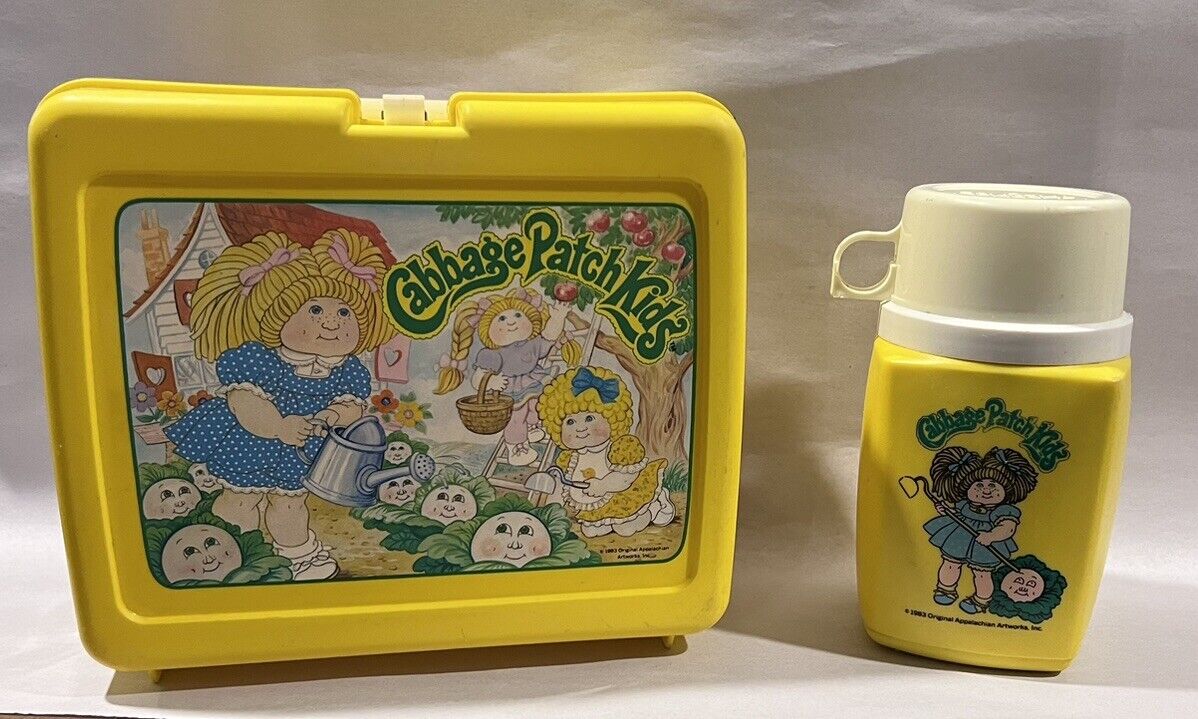 Vintage 1983 Cabbage Patch Lunchbox With Thermos