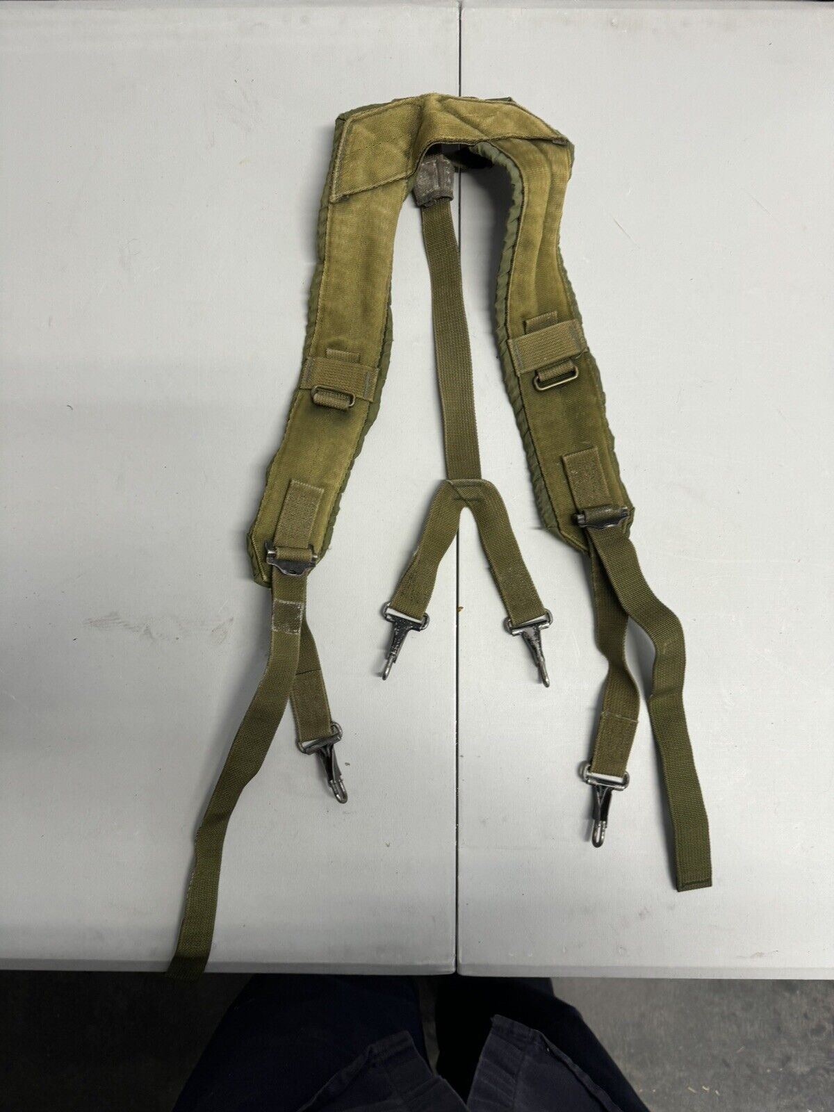 US Army Military ALICE LC-2 LC2 Load Bearing Suspenders OD Green