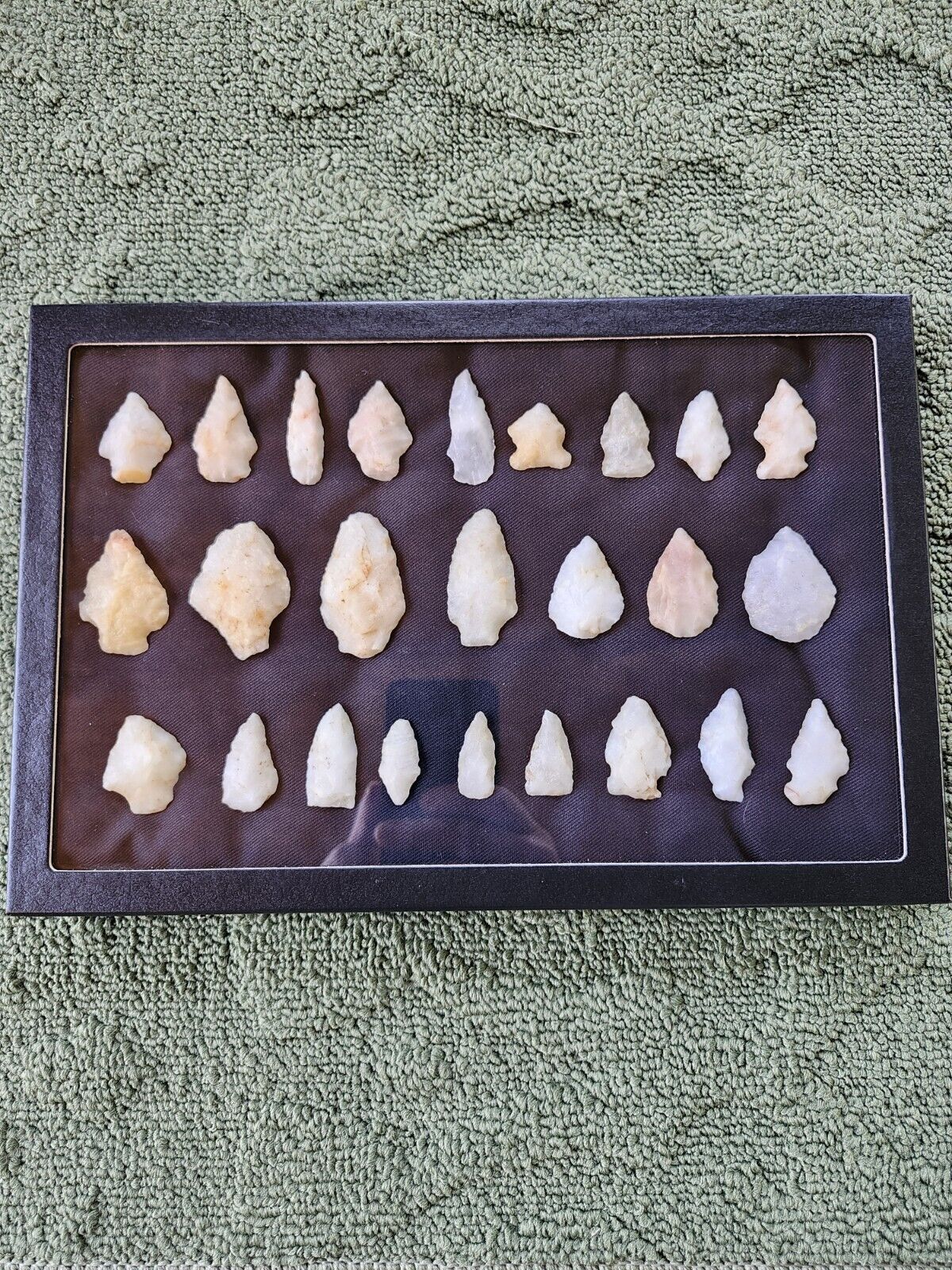Authentic Arrowheads Ohio River Native American Artifacts Lot Group
