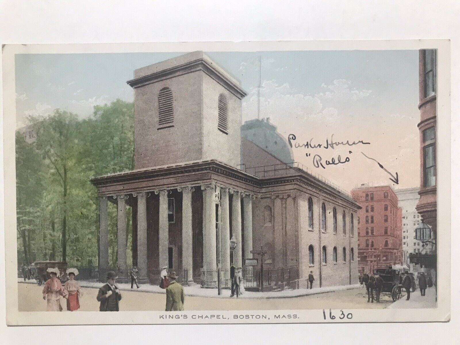 1930 King’s Chapel Boston Massachussetts Postcard