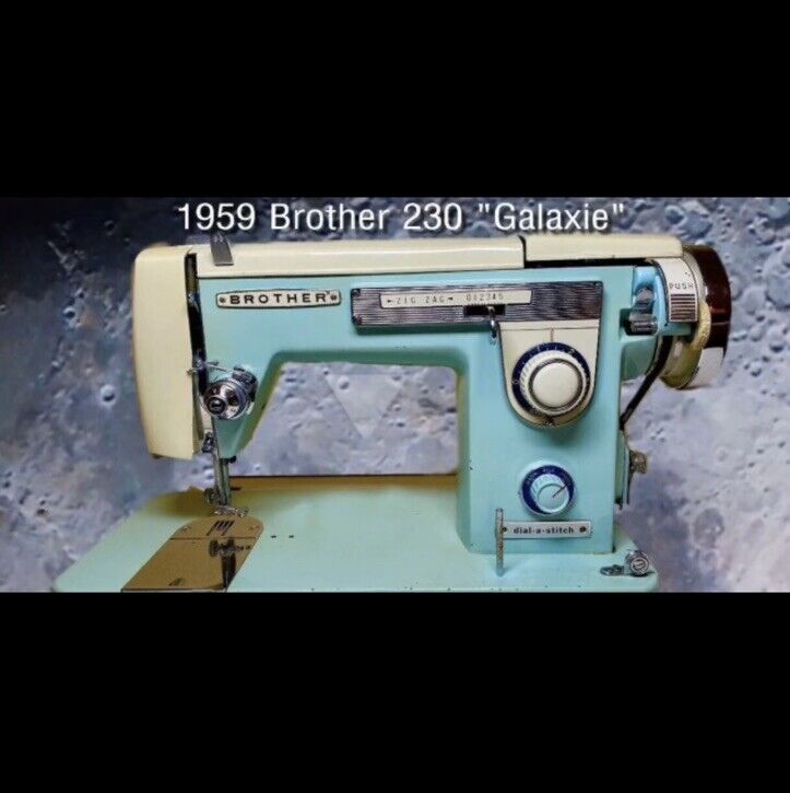 Pristine-Vintage -1950’s-Turquoise-Brother Galaxie 230-Sewing Machine