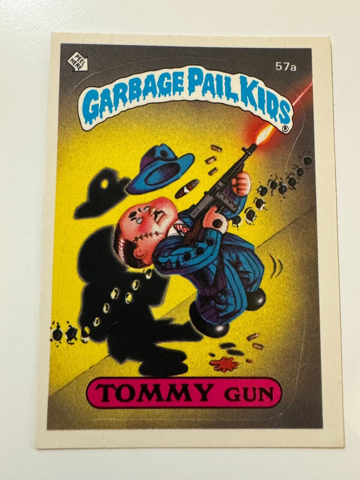 Tommy Gun 57a Garbage Pail Kid Card