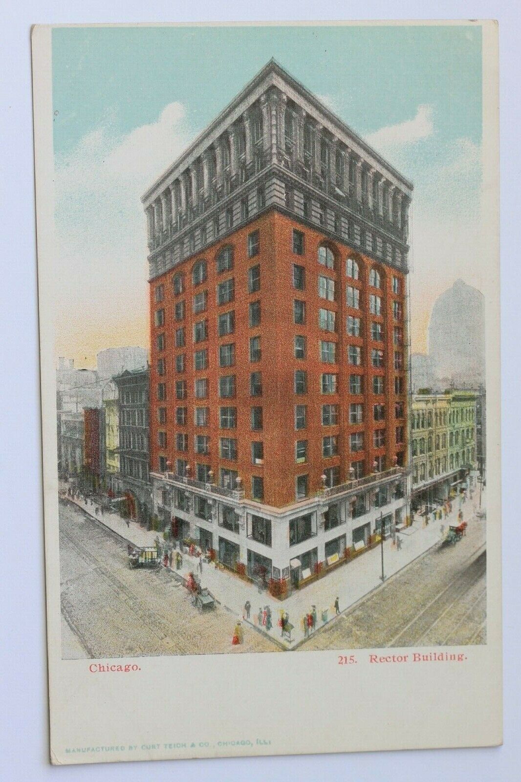 Old UDB postcard RECTOR BUILDING, CHICAGO, ILLINOIS, pre 1907