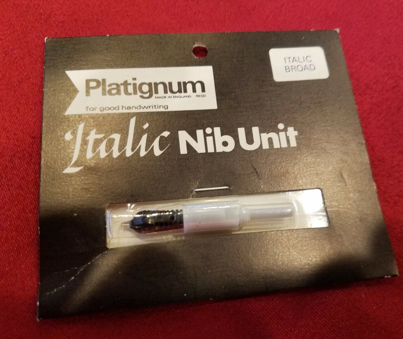 Vintage Platignum Italic Nib Unit - Italic Broad - NIP - Made in England  ms